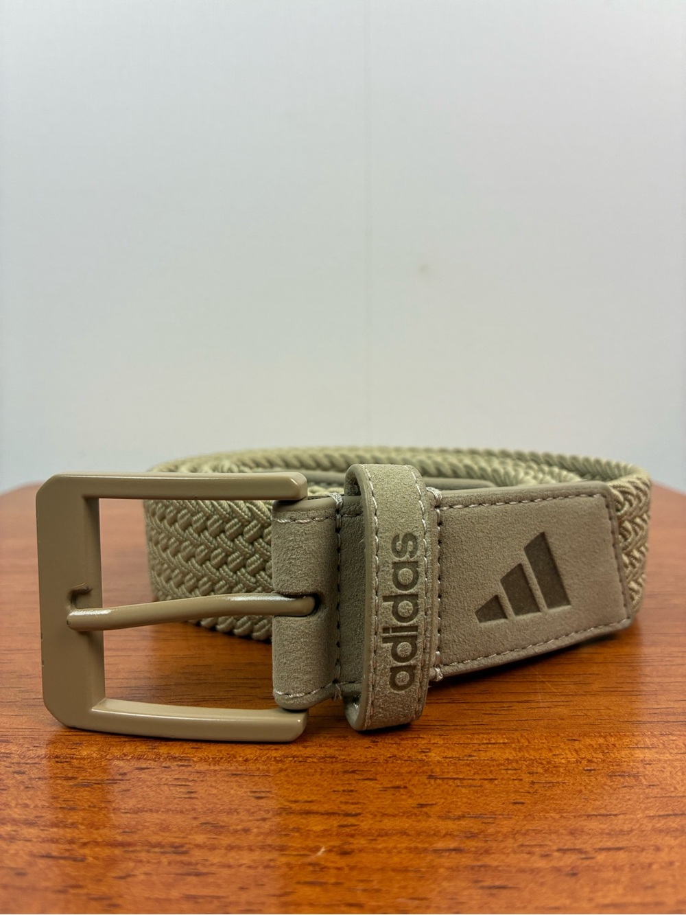 NWOT Adidas men’s wonder cargo khaki Braided Stretch Golf Belt size L/XL